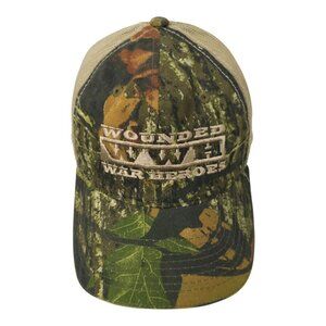 Mossy Oak Wounded War Heroes Mesh Back Camo Strapback Cap Hat Trucker Baseball
